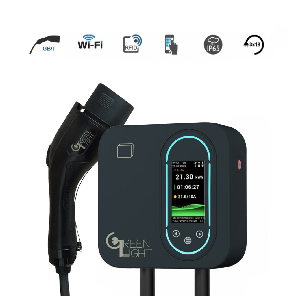 бытовая зарядная станция ANS Black GB/T 3х16А