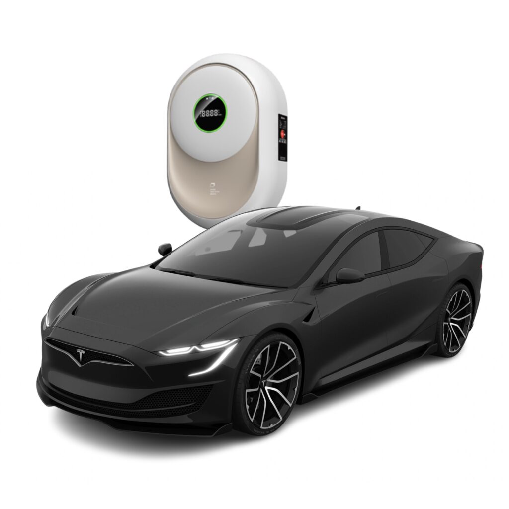Tesla и зарядная станция z-charge pro 32a