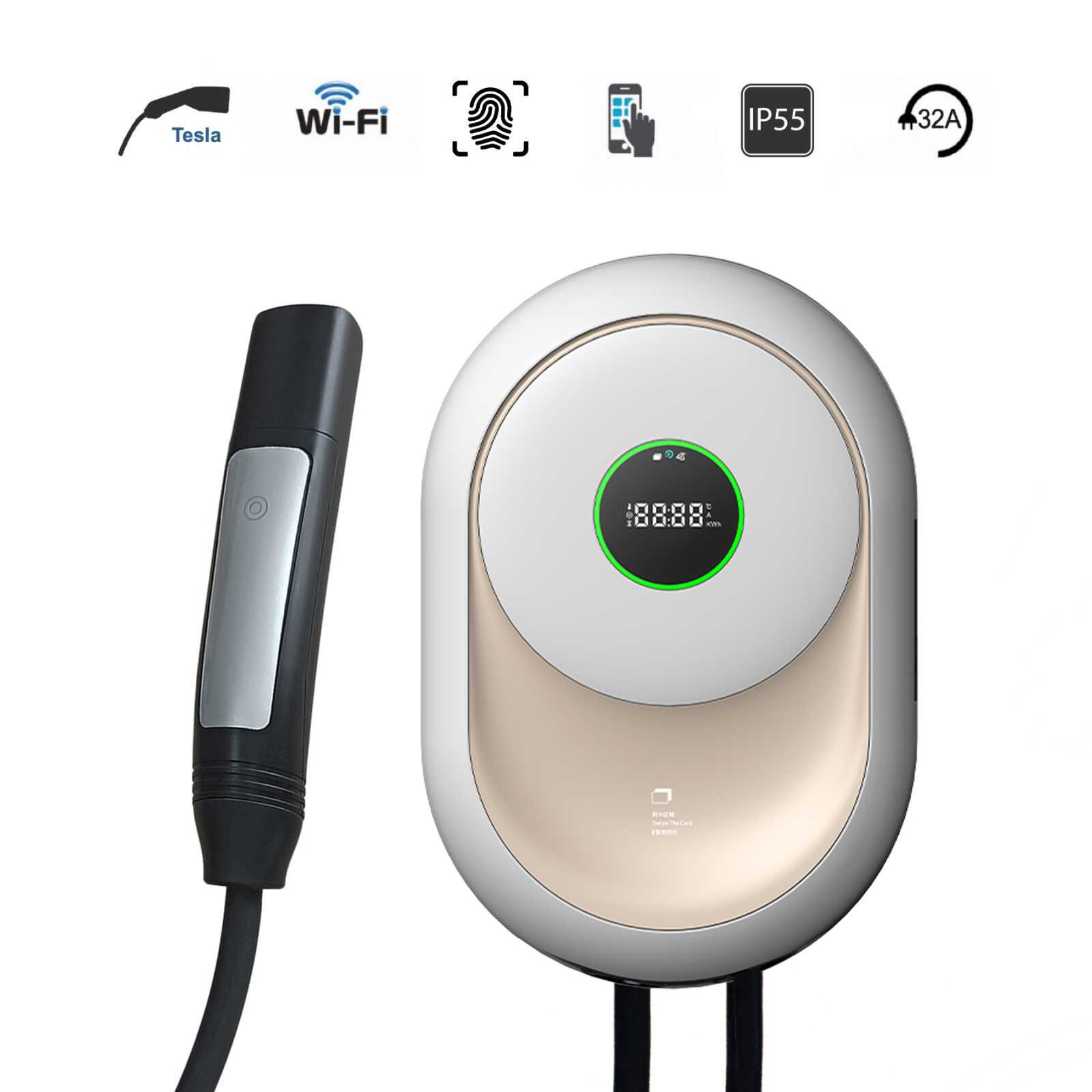 зарядная-станция-Z-Charge-Tesla-32А, золото зарядная-станция-Z-Charge-Tesla-32А, золото