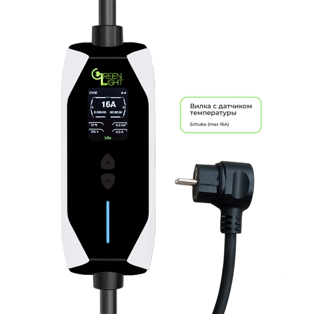 бытовая вилка с датчиком температуры в зарядном устройстве Greenlight Smart Home