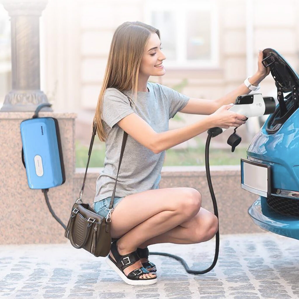 переносная бытовая зарядная станция wattsaving gbt dc в работе